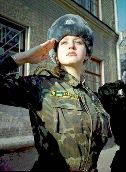 girl in a military