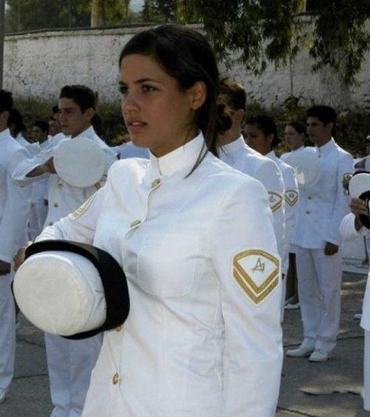 girl in a military