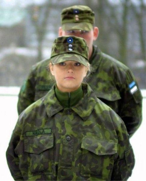 girl in a military