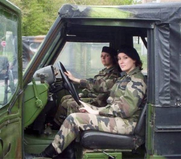 girl in a military