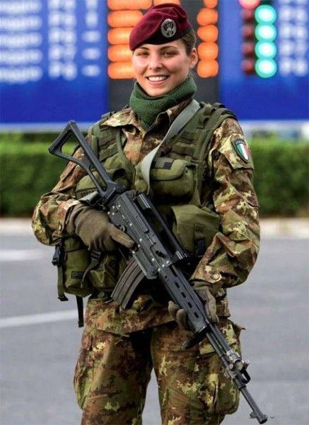 girl in a military
