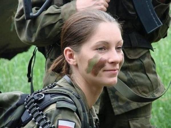 girl in a military