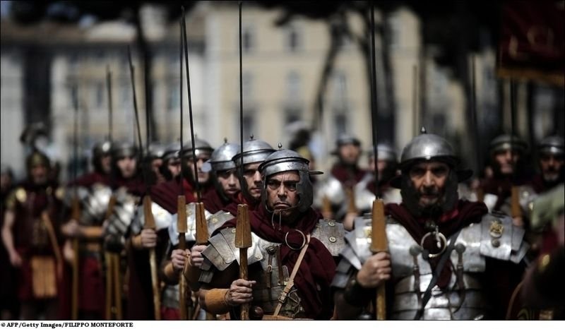 Ancient rome parade, Rome, Italy