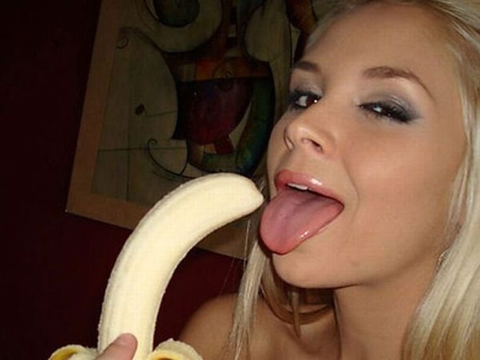 girl with a banana