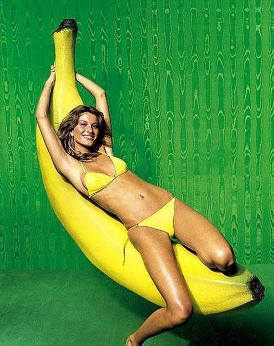 girl with a banana
