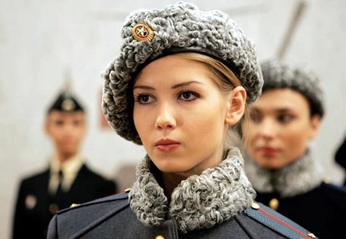 girl in a military