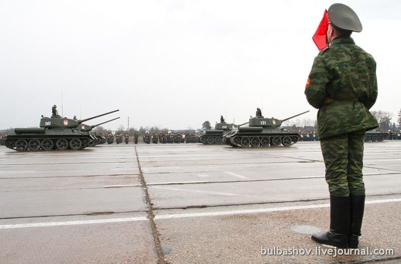 Rehearsal of victory parade at Alabino shooting range