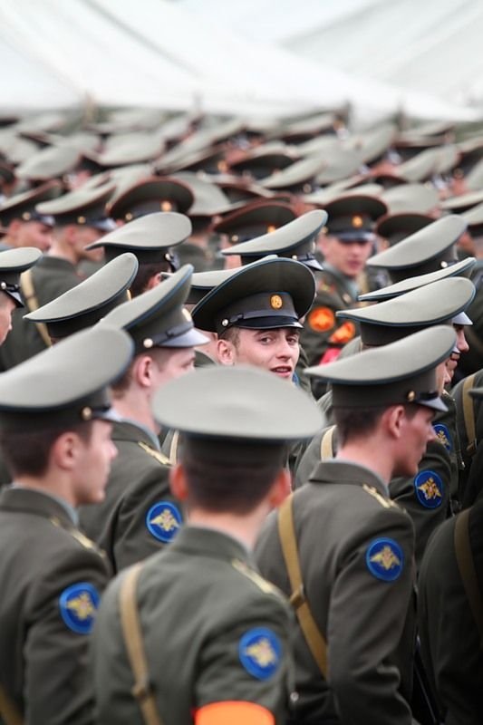 Rehearsal of victory parade at Alabino shooting range