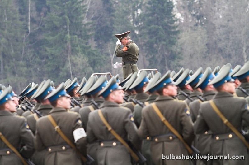 Rehearsal of victory parade at Alabino shooting range