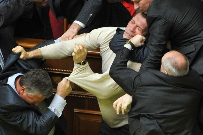 fight in the parliament of Ukraine