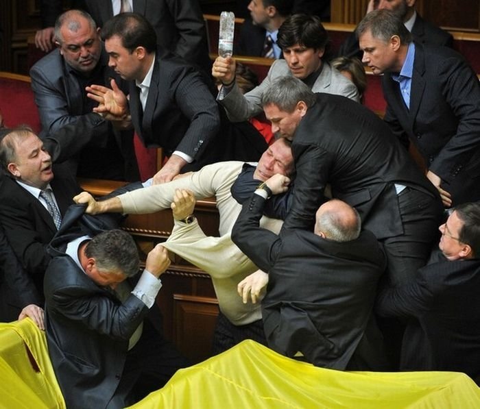 fight in the parliament of Ukraine