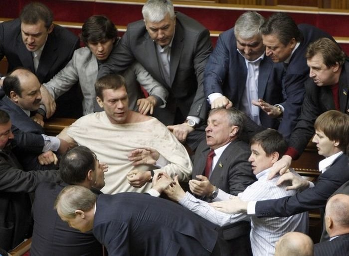 fight in the parliament of Ukraine