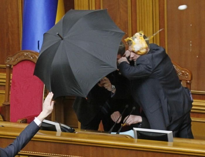 fight in the parliament of Ukraine