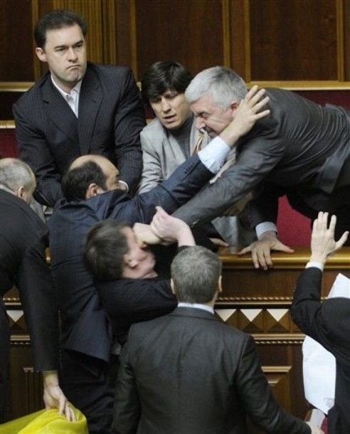 fight in the parliament of Ukraine