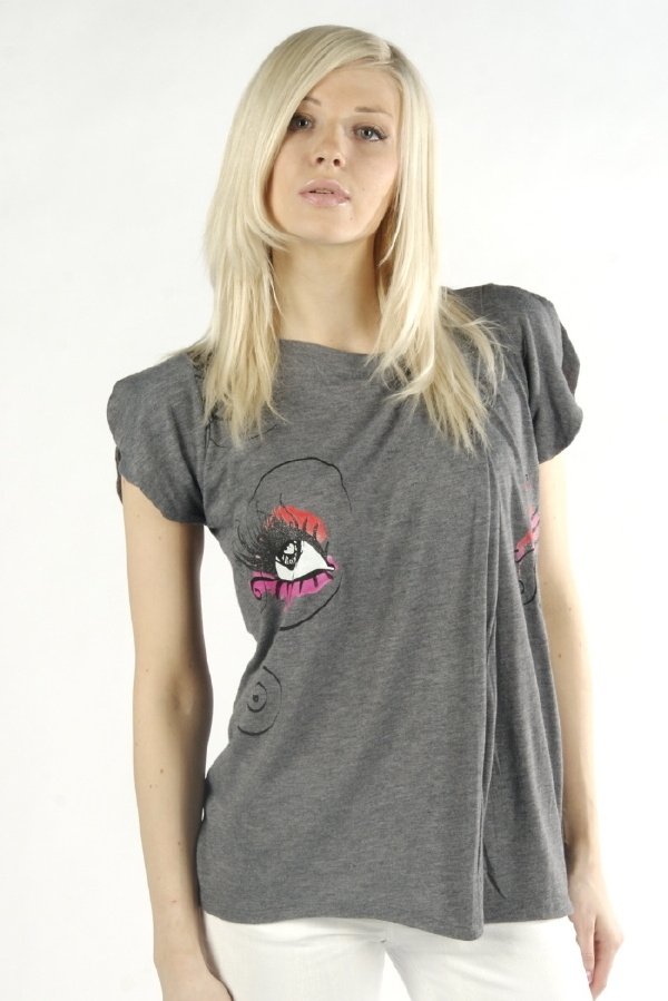 girl in designer's outfit