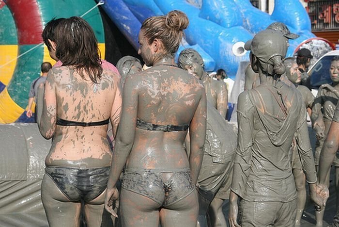 dirty girls in mud