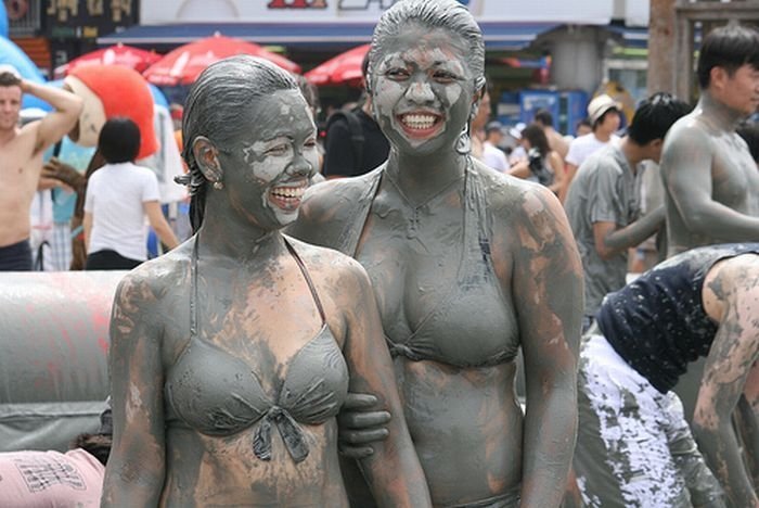 dirty girls in mud