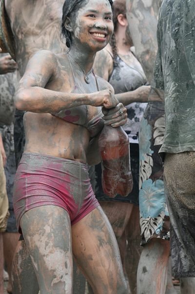 dirty girls in mud