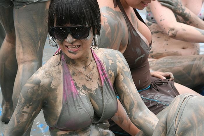 dirty girls in mud