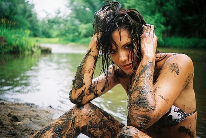 dirty girls in mud