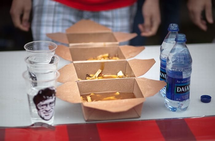 World poutine-eating championship, Toronto, Canada