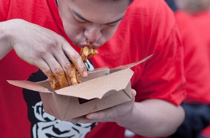 World poutine-eating championship, Toronto, Canada