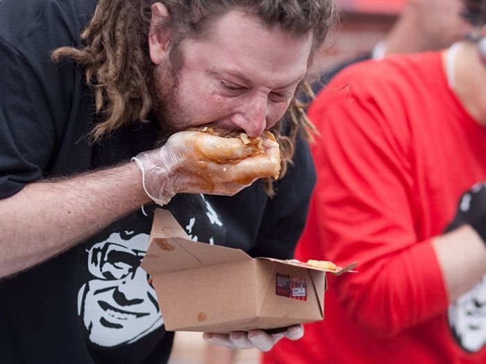 World poutine-eating championship, Toronto, Canada