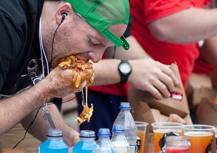 World poutine-eating championship, Toronto, Canada