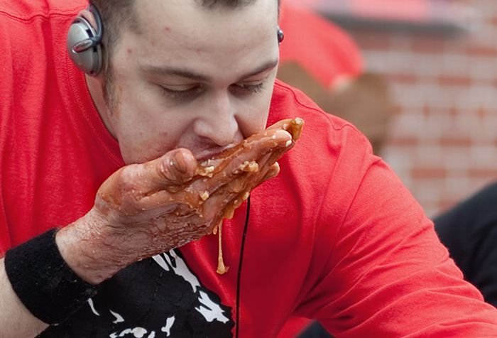 World poutine-eating championship, Toronto, Canada