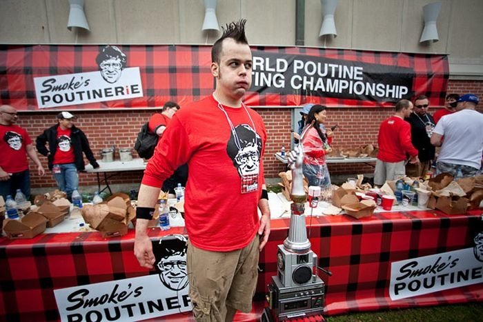 World poutine-eating championship, Toronto, Canada