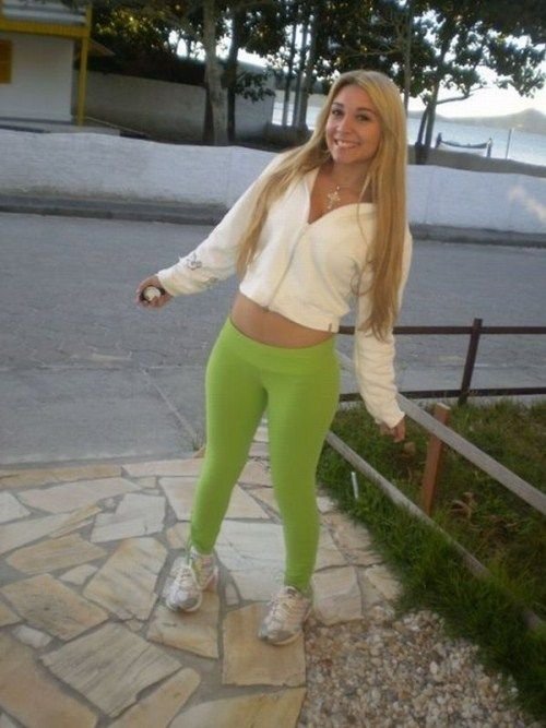 young teen girl in tight pants
