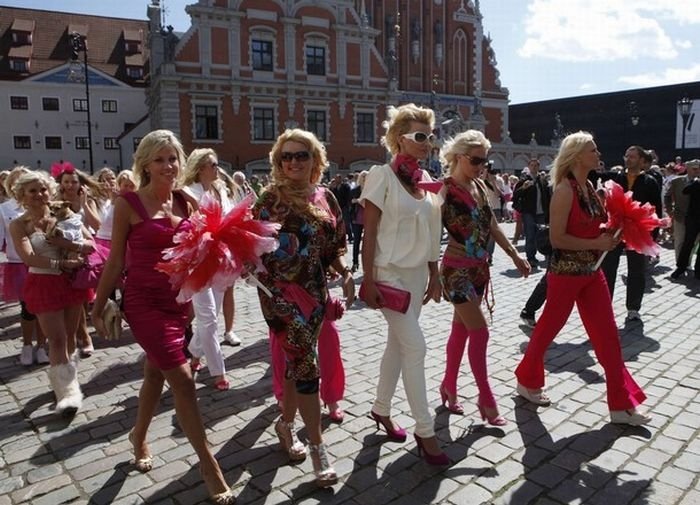 Blondes parade weekend, Riga, Latvia