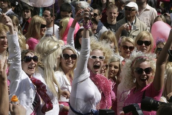 Blondes parade weekend, Riga, Latvia