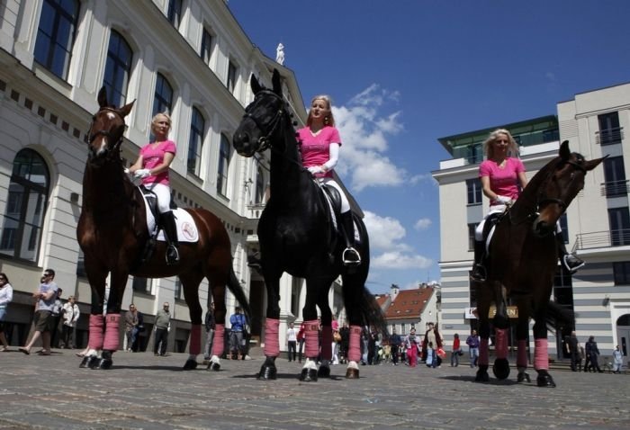 Blondes parade weekend, Riga, Latvia