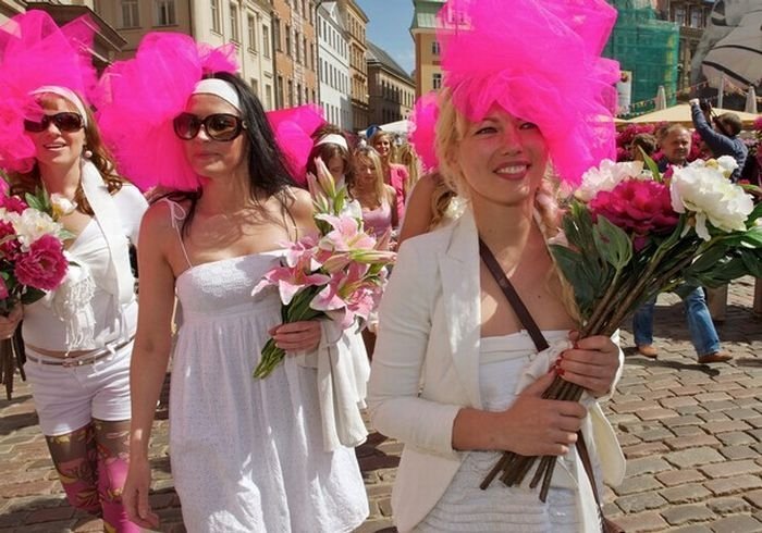 Blondes parade weekend, Riga, Latvia