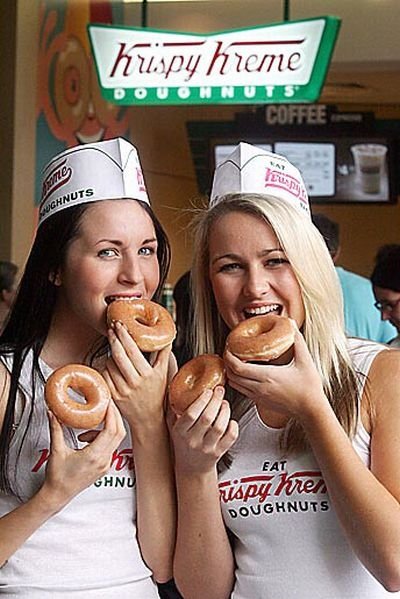 girl eating doughnut