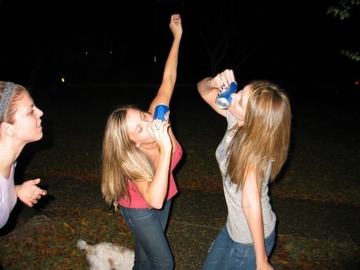 girl with beer