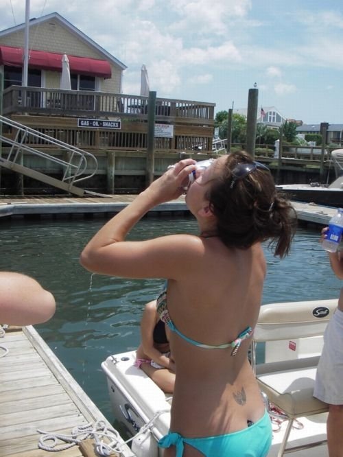 girl with beer