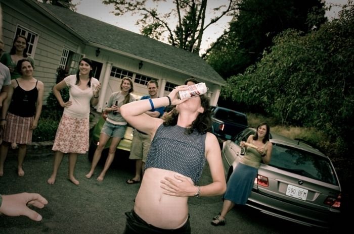 girl with beer