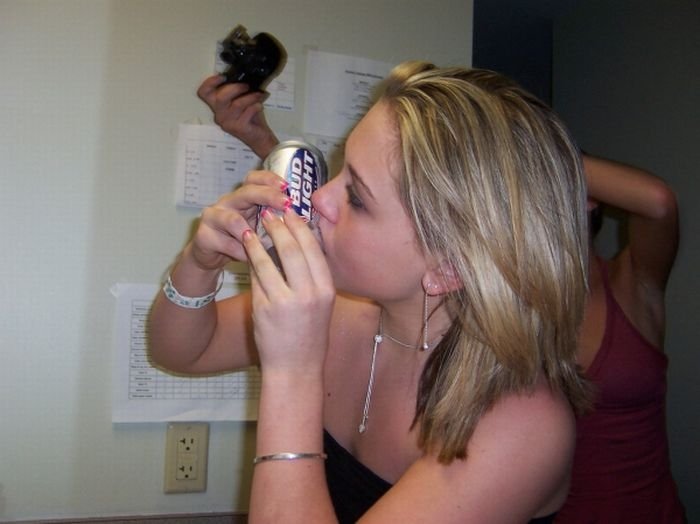 girl with beer