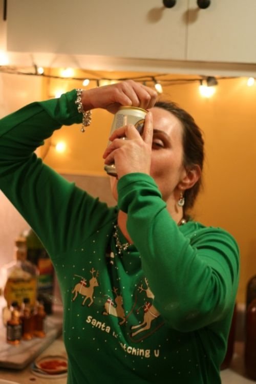 girl with beer