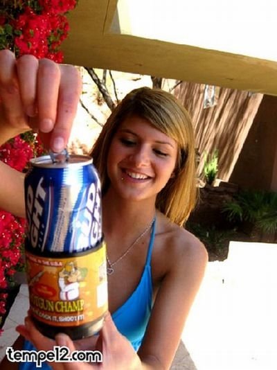 girl with beer