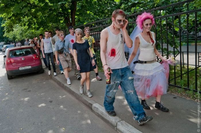 Zombie wedding, Russia