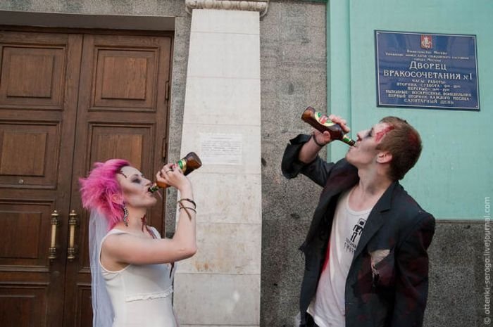 Zombie wedding, Russia