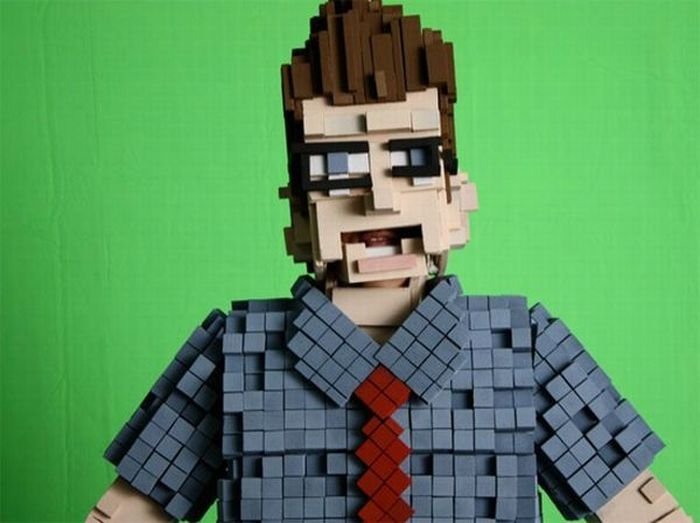 8-bit pixelated costume by Kiel Johnson & Klai Brown