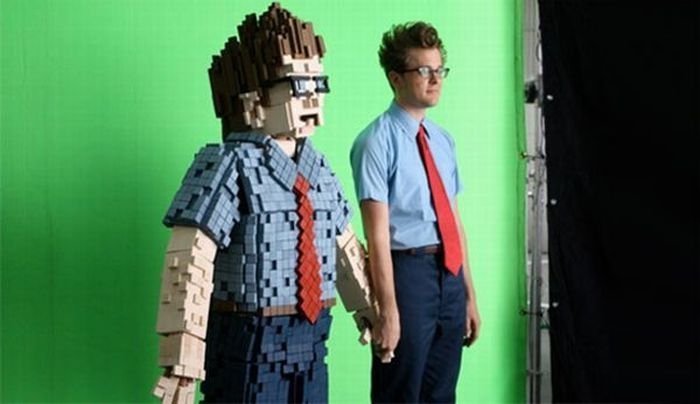 8-bit pixelated costume by Kiel Johnson & Klai Brown