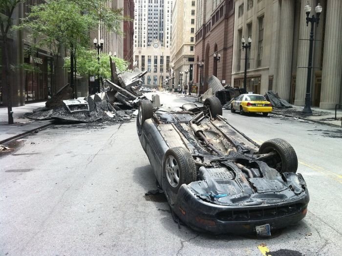 Filming of Transformers 3',  Chicago, United States