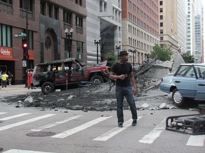 Filming of Transformers 3',  Chicago, United States