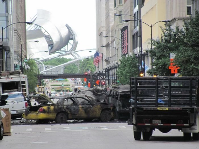 Filming of Transformers 3',  Chicago, United States