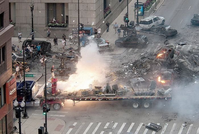 Filming of Transformers 3',  Chicago, United States